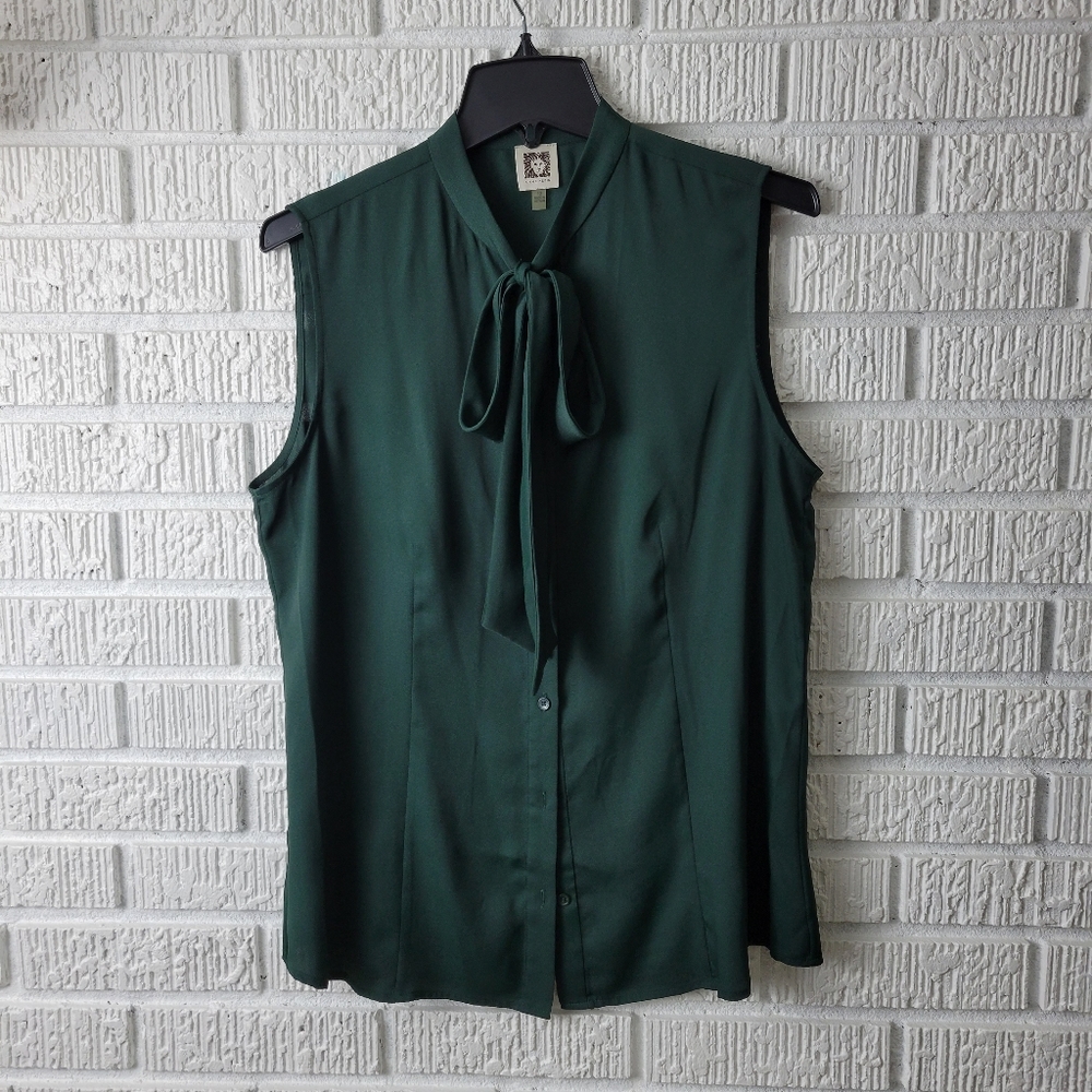 Anne Klein tie blouse